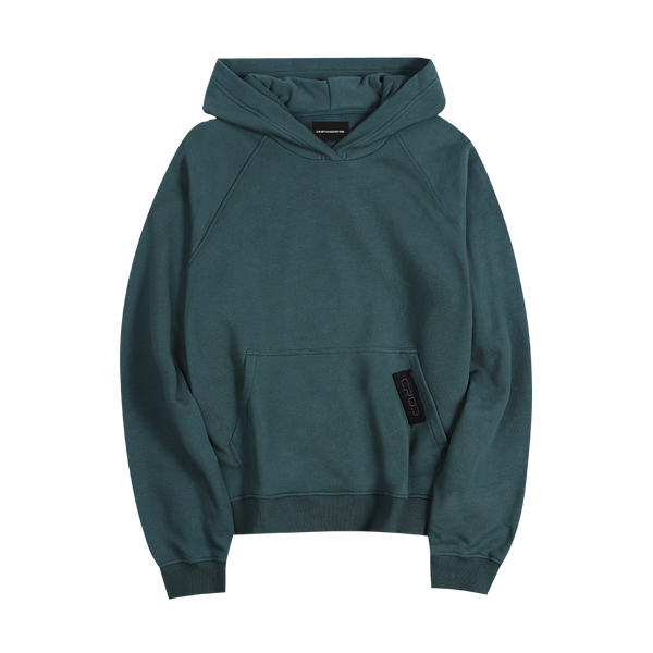 Sudadera con capucha verde musgo "CR03"