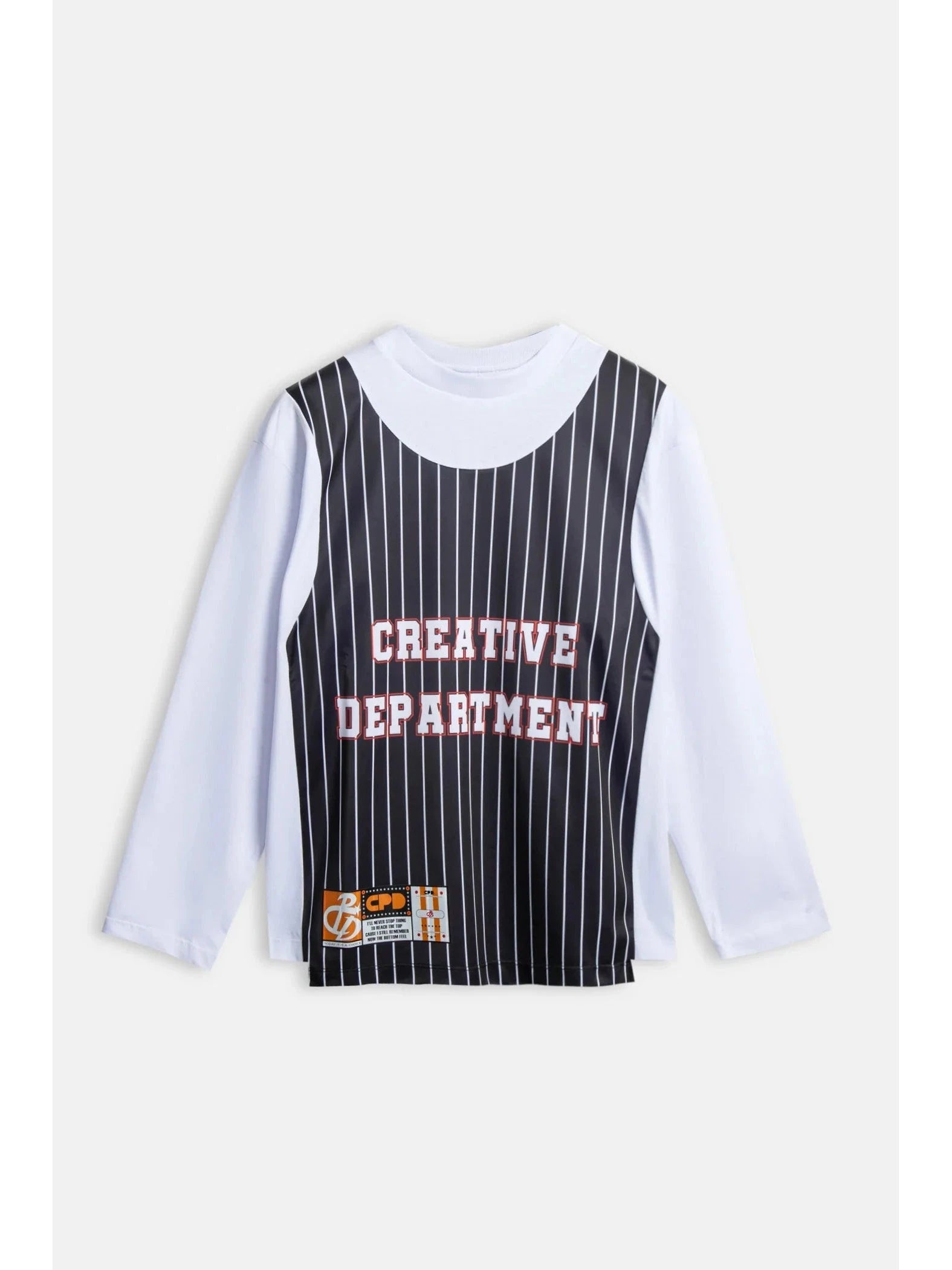 Creative Department Langarmshirt mit Nadelstreifen