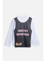 Creative Department Langarmshirt mit Nadelstreifen