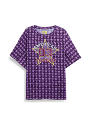 T-shirt Americana 03 Stelle Viola