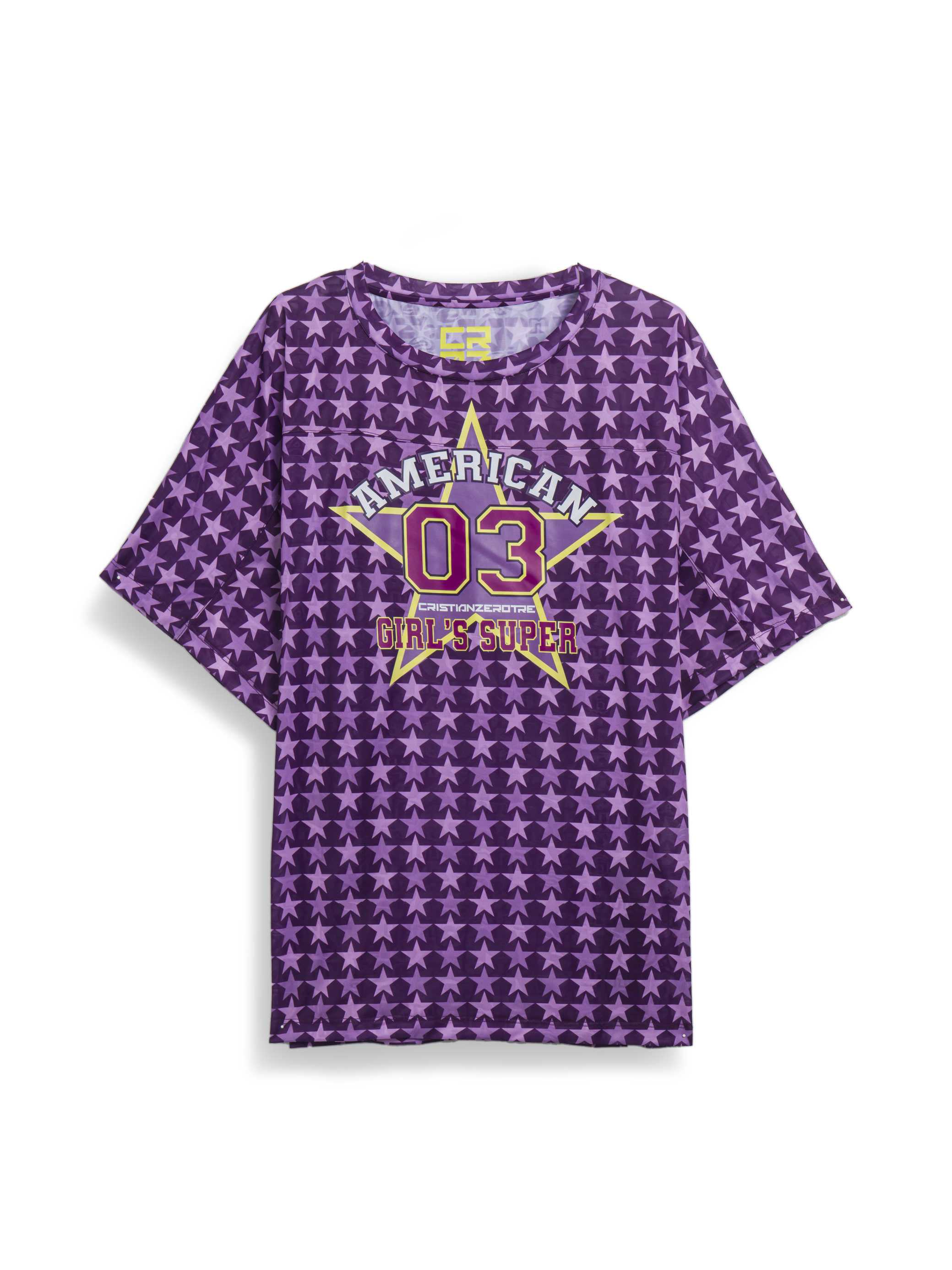 T-shirt Americana 03 Stelle Viola