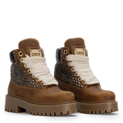 STARBOOT CUSTOM – Brown Pyramid Stud Edition