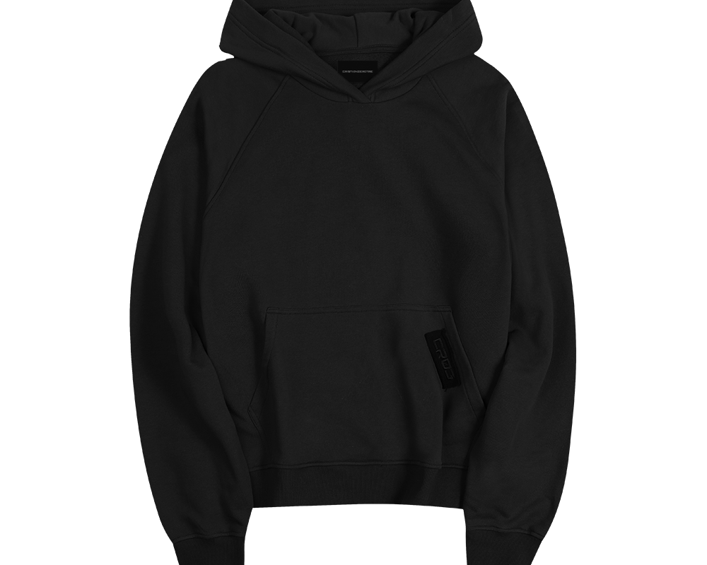 "CR03" Black Hoodie-Hoodie-CRISTIANZEROTRE