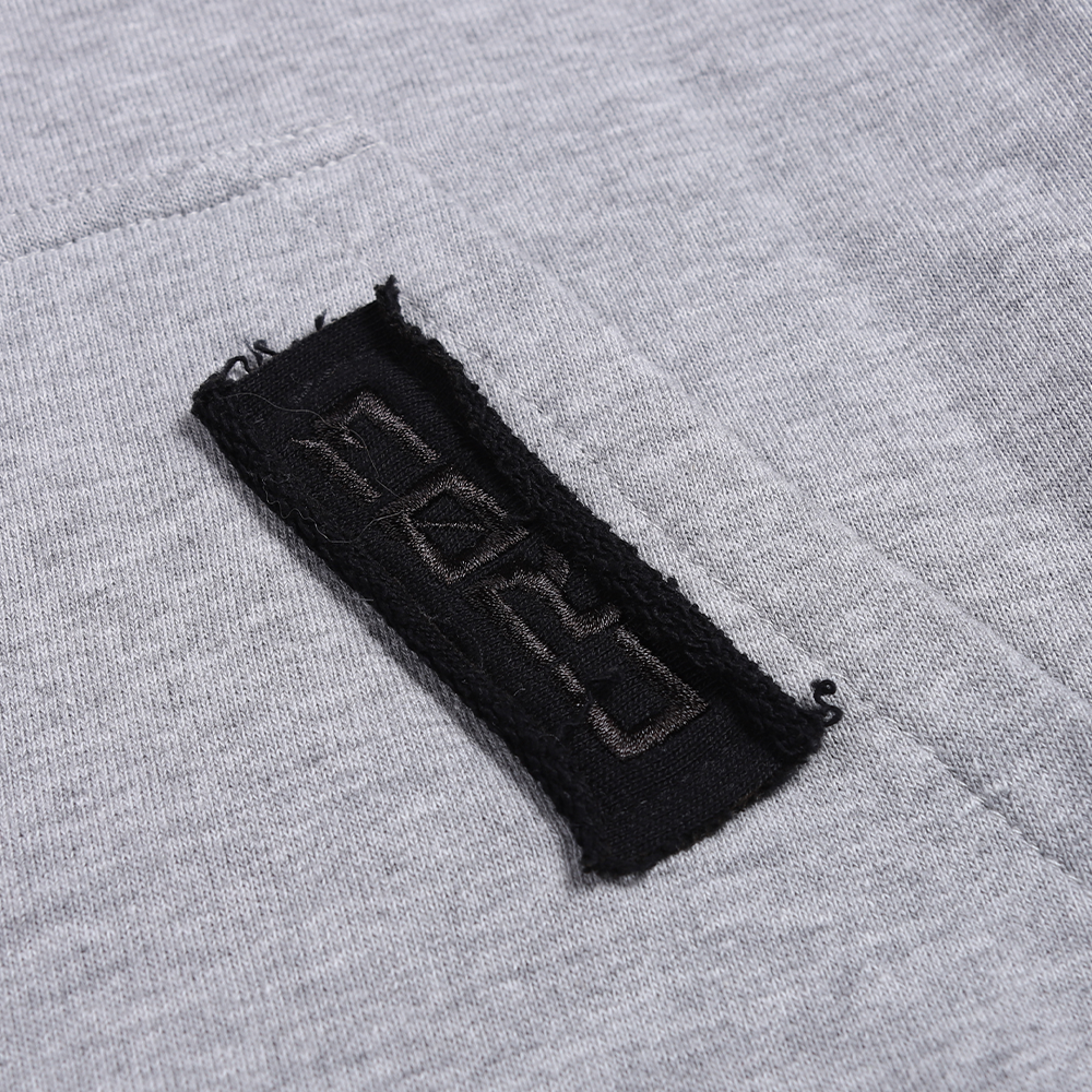 "CR03" Melange Grey Hoodie-Hoodie-CRISTIANZEROTRE