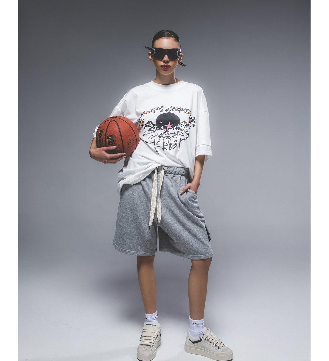 "CR03" Melange Grey Short-Shorts-CRISTIANZEROTRE