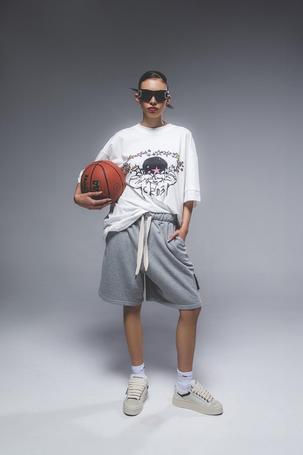 "CR03" Melange Grey Short-Shorts-CRISTIANZEROTRE