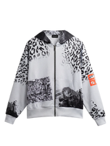 CR03 Creative Safari Zip-Hoodie — Sublimationsdruck — Olivgrau
