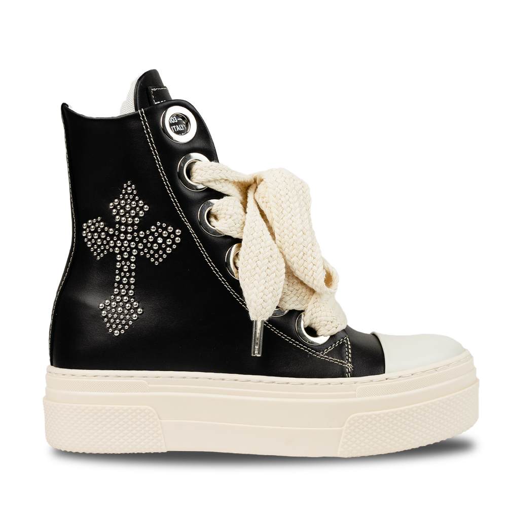 Calipso 300 – Crucifix Black Leather-Sneaker-CRISTIANZEROTRE