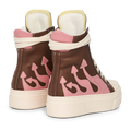 CALIPSO FLAME – Brown Pink High-Sneaker-CRISTIANZEROTRE