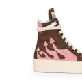 CALIPSO FLAME – Brown Pink High-Sneaker-CRISTIANZEROTRE