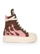 CALIPSO FLAME – Baskets montantes marron et rose