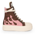 CALIPSO FLAME – Brown Pink High-Sneaker-CRISTIANZEROTRE