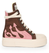 CALIPSO FLAME – Brown Pink High-Sneaker-CRISTIANZEROTRE