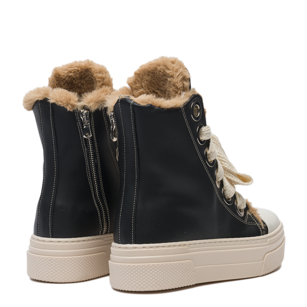 Calipso 300 Fur – Classic Black Leather-Sneaker-CRISTIANZEROTRE