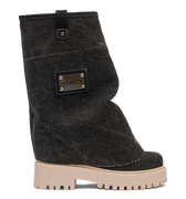 CHUNKY – Denim Boots Black-Sneaker-CRISTIANZEROTRE