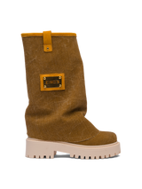 CHUNKY — Stiefel aus braunem Denim