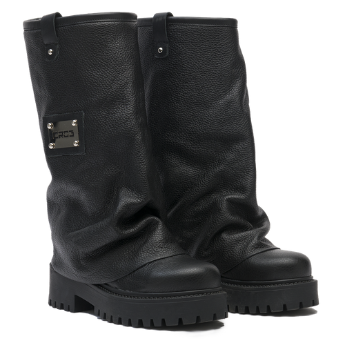CHUNKY – Leather Boots Black-Sneaker-CRISTIANZEROTRE