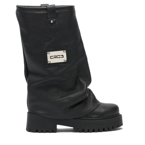 CHUNKY – Leather Boots Black-Sneaker-CRISTIANZEROTRE