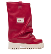 CHUNKY – Leather Boots Red-Sneaker-CRISTIANZEROTRE
