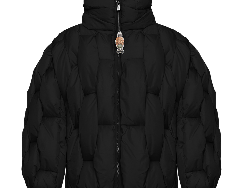 Glacier Puffer – Black Weave-Outwear-CRISTIANZEROTRE