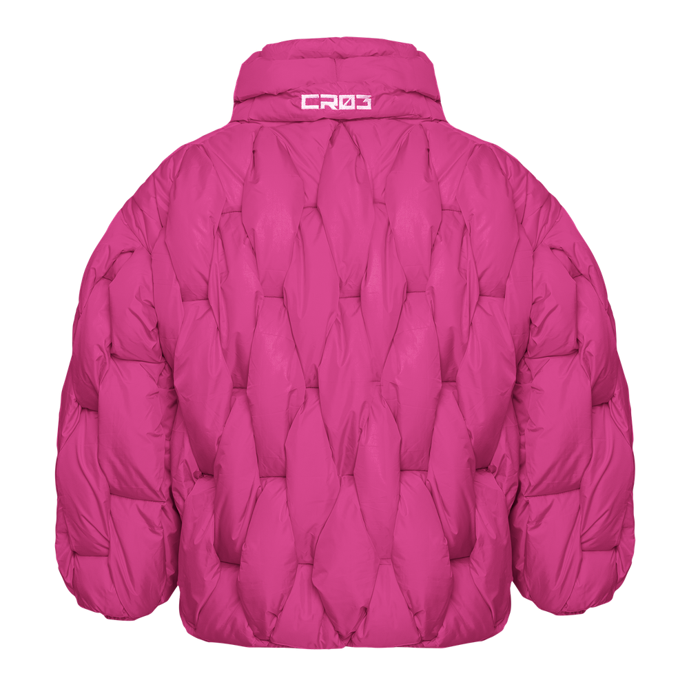 Glacier Puffer – Fuchsia Weave-Outwear-CRISTIANZEROTRE