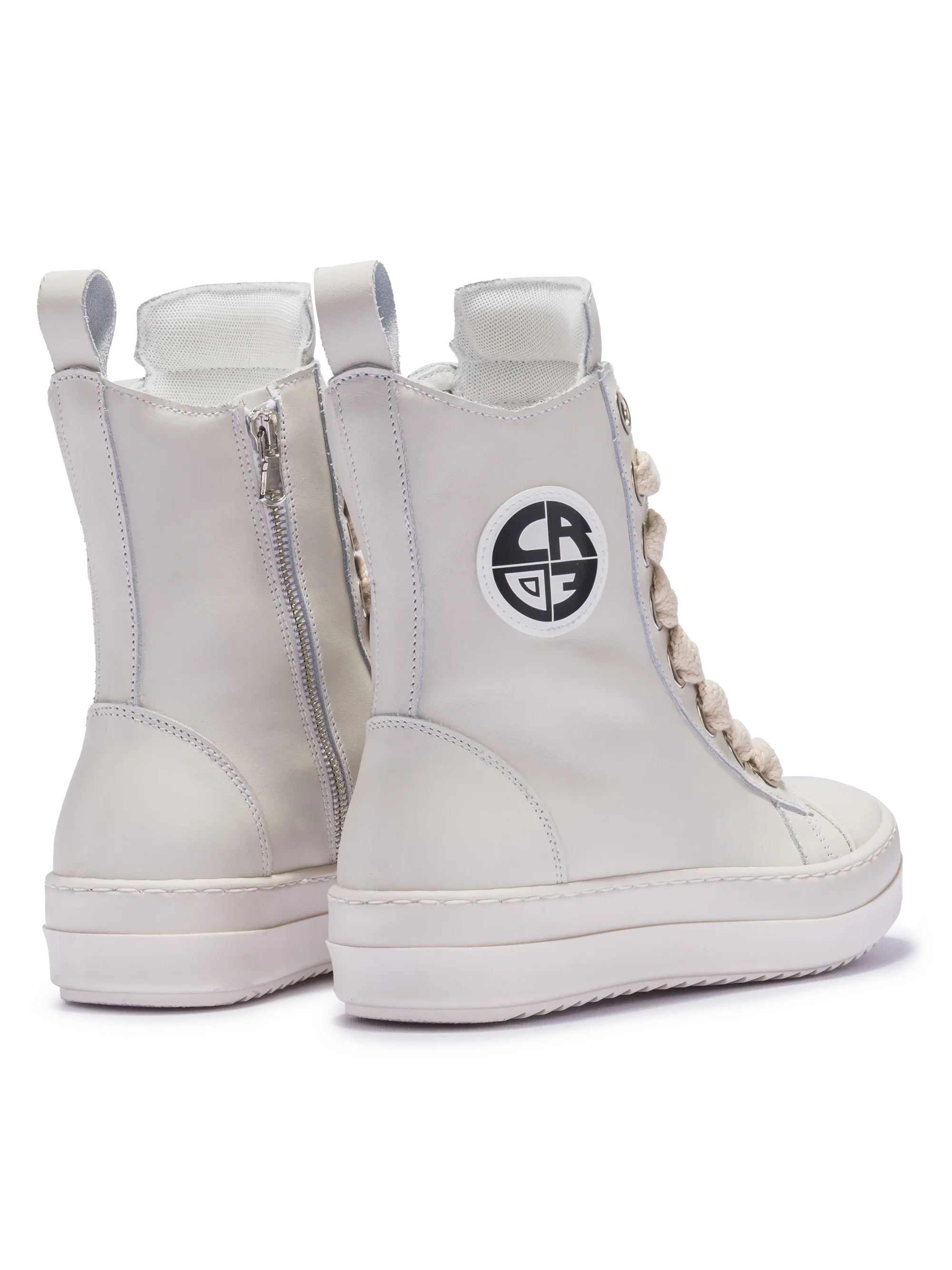 MIRAGE – Cuir crème avec lacets crème