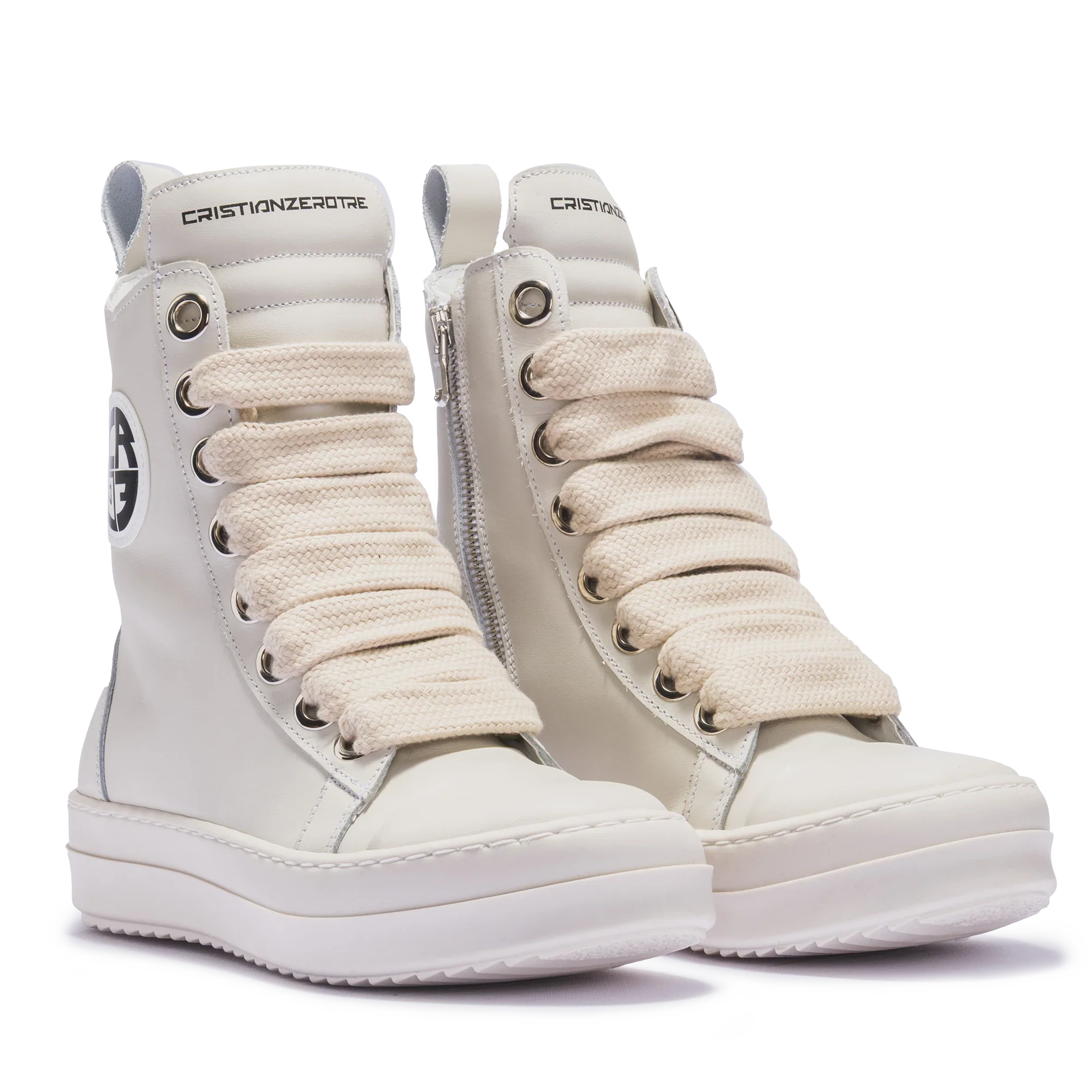 MIRAGE – Cream Leather with Cream Laces