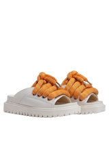 Sandalo — Pelle crema — LT Arancione