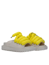 Sandale — Leder Creme — TB Gelb