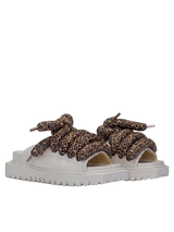 Sandale — Cuir crème — LT Motif léopard