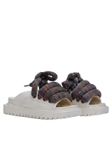 Sandale — Leder Creme — LT Mehrfarbig