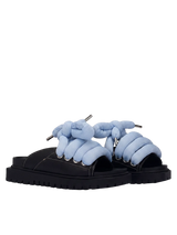 Sandalo — Pelle nera — TB Turchese