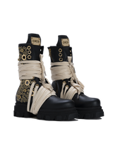 STARBOOT DOMINION — Schwarz mit goldfarbenen Nieten