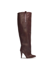 STORM — Bordeauxfarbene Overknee-Stiefel mit hohem Absatz