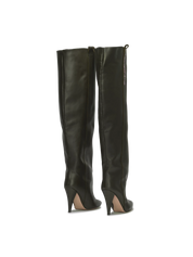STORM – Bottes hautes à talons vert foncé