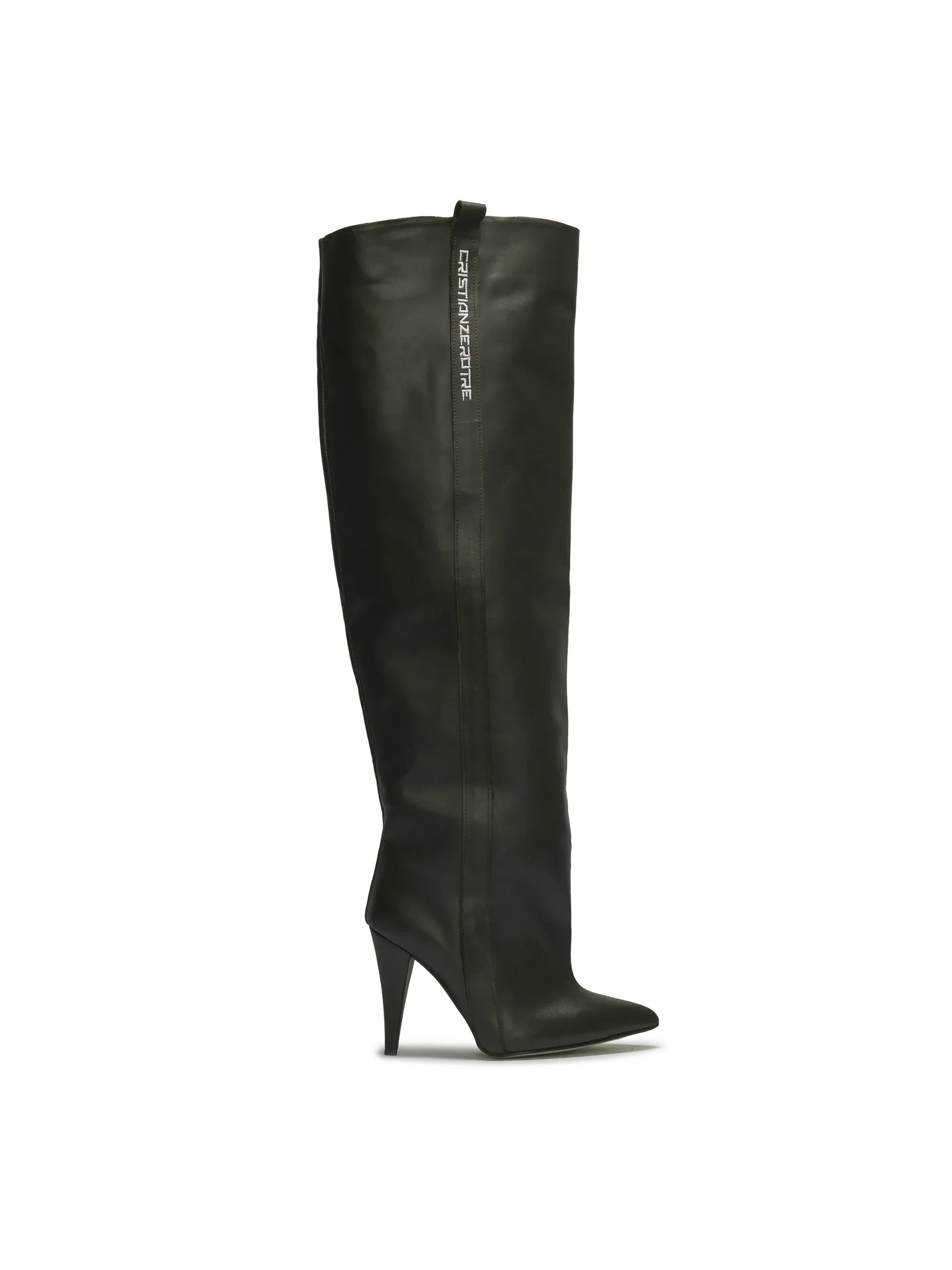 STORM – Bottes hautes à talons vert foncé