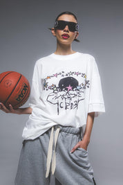 "Squint" White T-shirt-T-shirt-CRISTIANZEROTRE