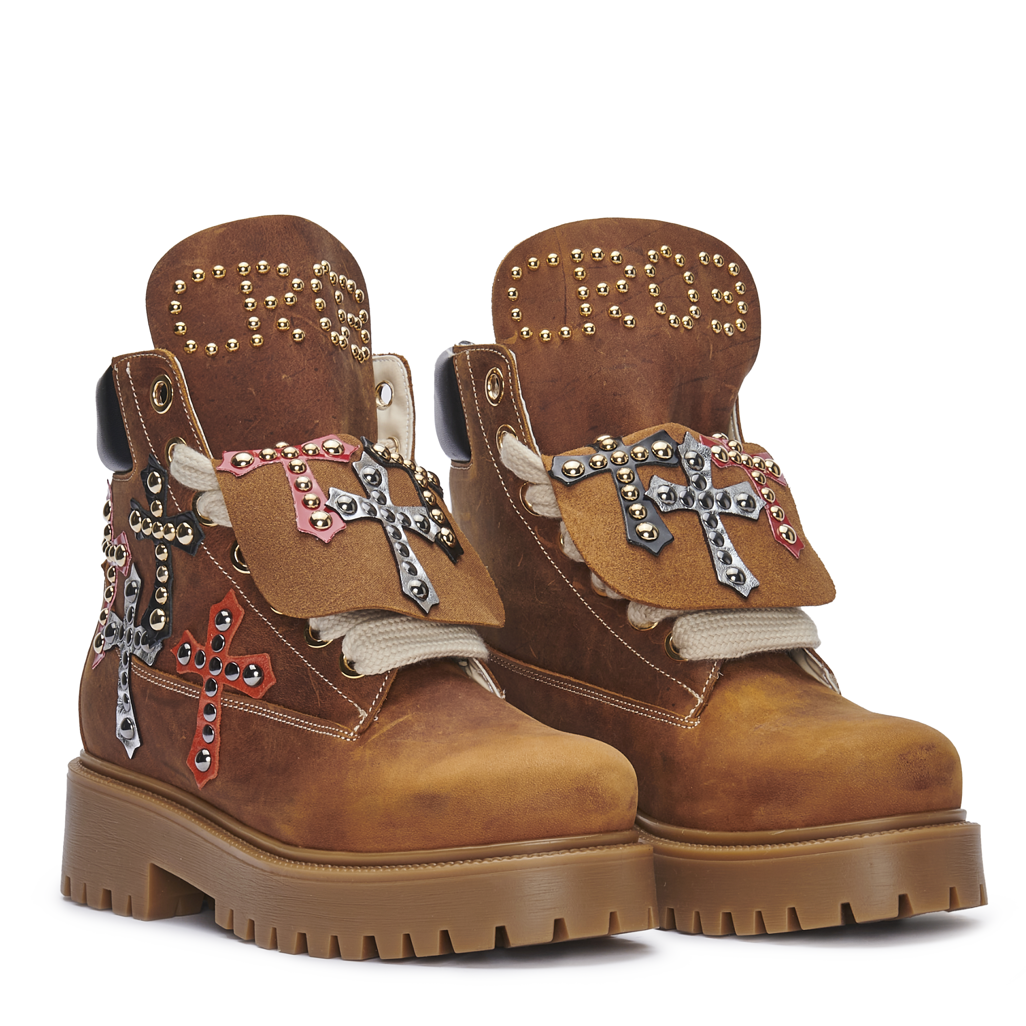 STARBOOT CUSTOM – Studded Cross Leather