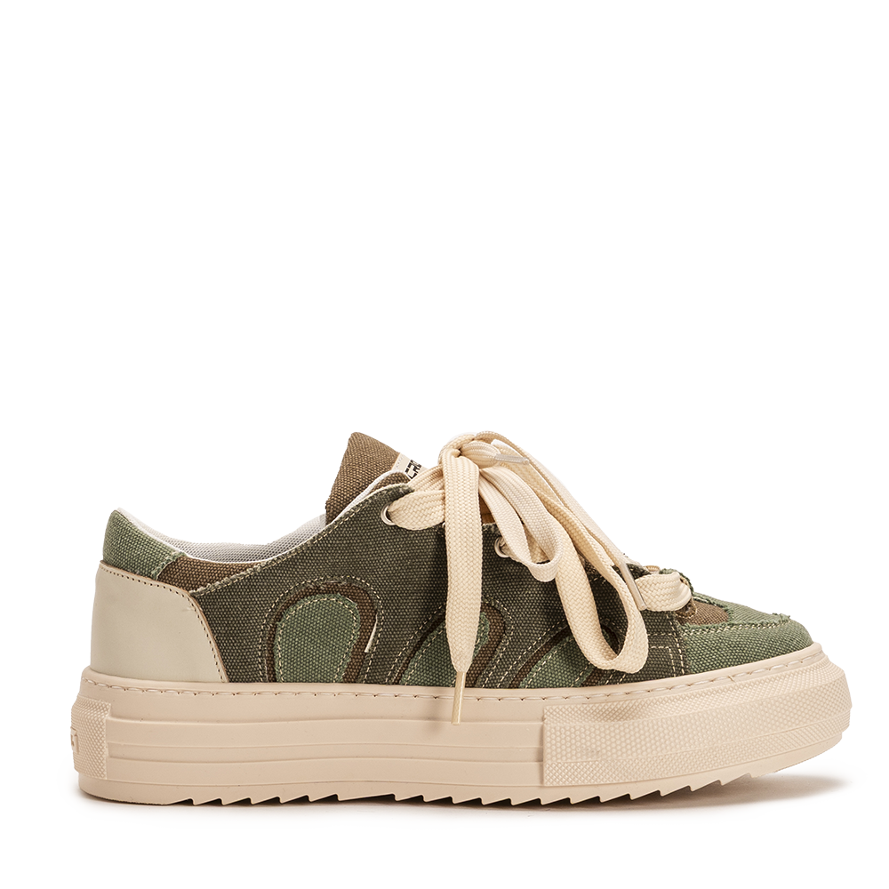 VYBE – Groene Canvas Chunky Sneakers