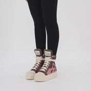 CALIPSO FLAME – Baskets montantes marron et rose