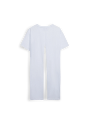 T-shirt Stelle di Gatto Bianca Annodata