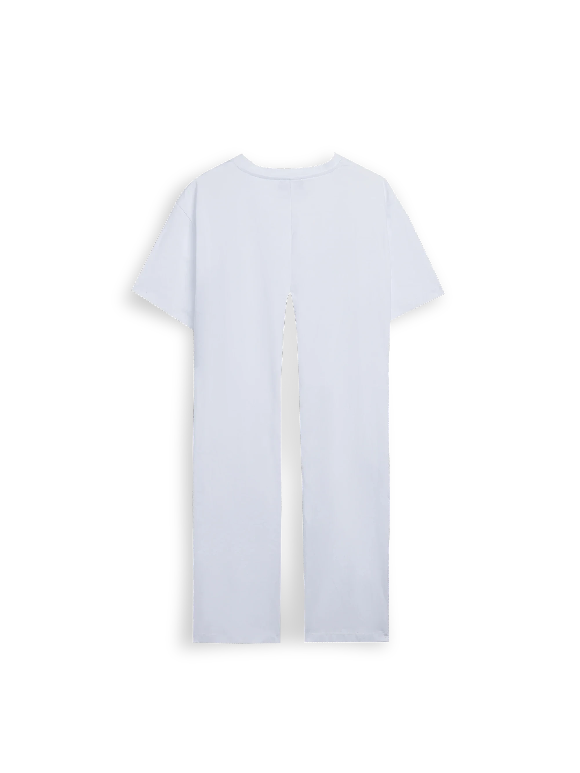 T-shirt Stelle di Gatto Bianca Annodata