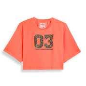 Orange Cropped 03 Leopard T-Shirt