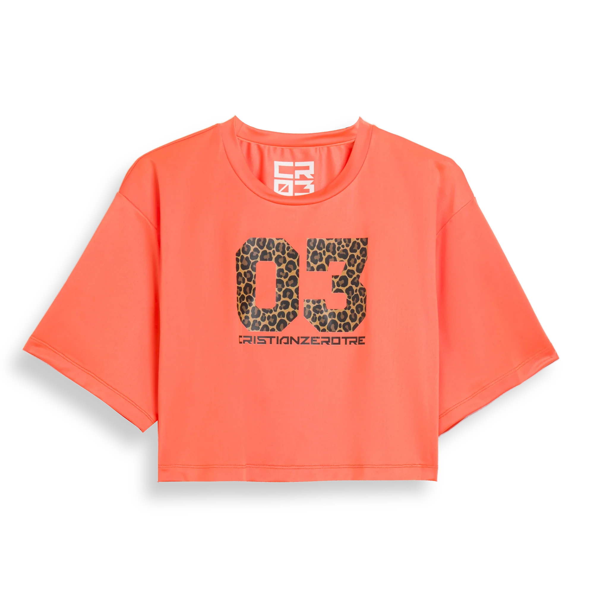 Orange Cropped 03 Leopard T-Shirt