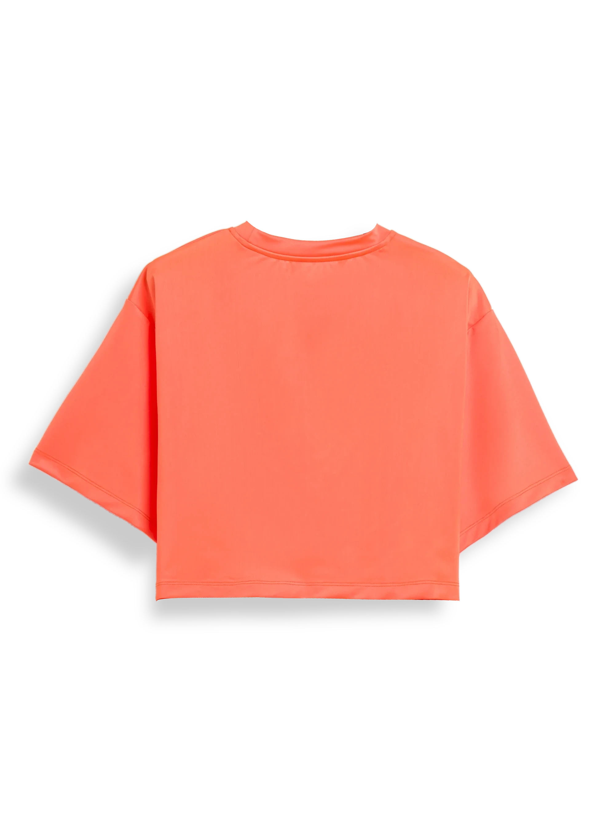 T-shirt court orange léopard 03