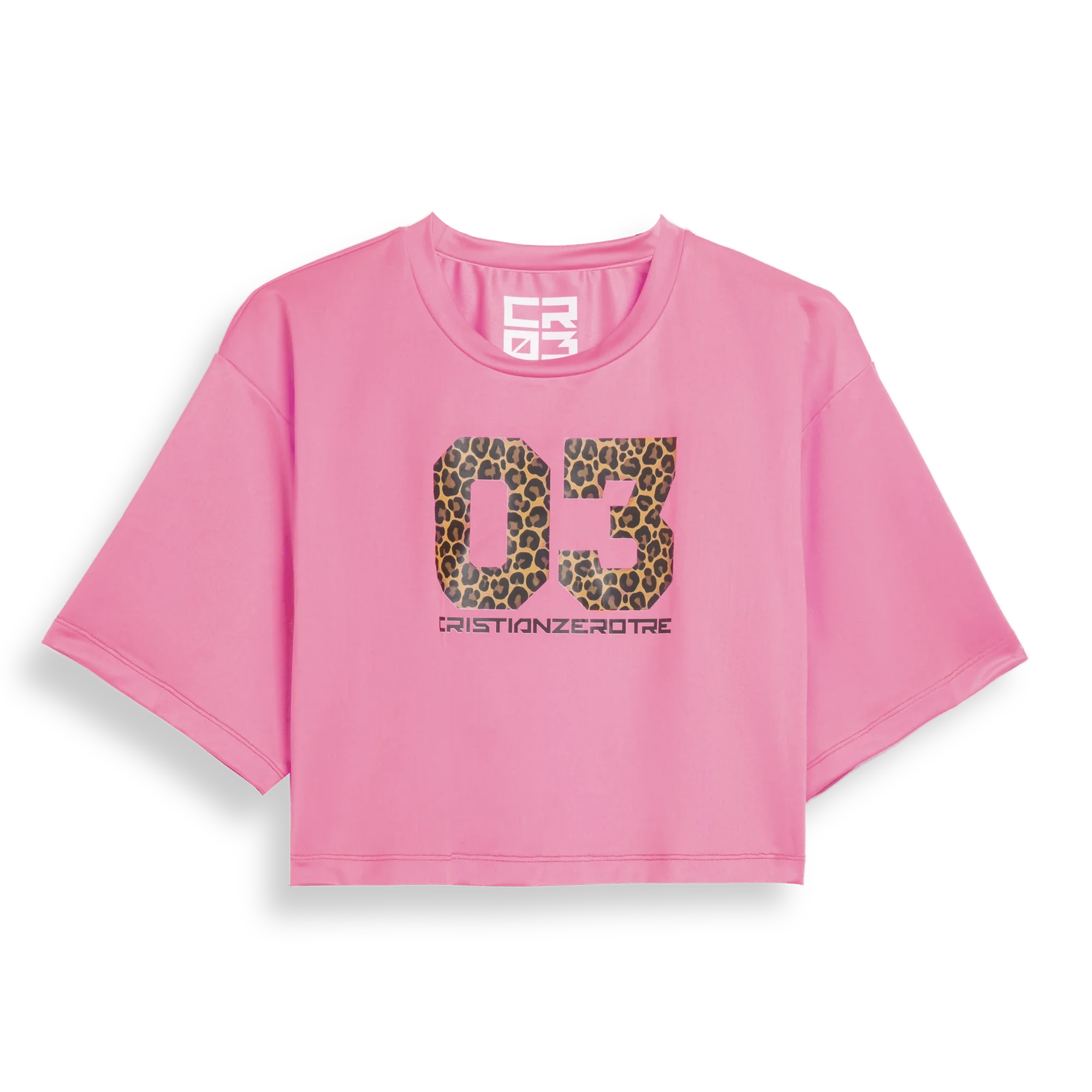 Pink Cropped 03 Leopard T-Shirt