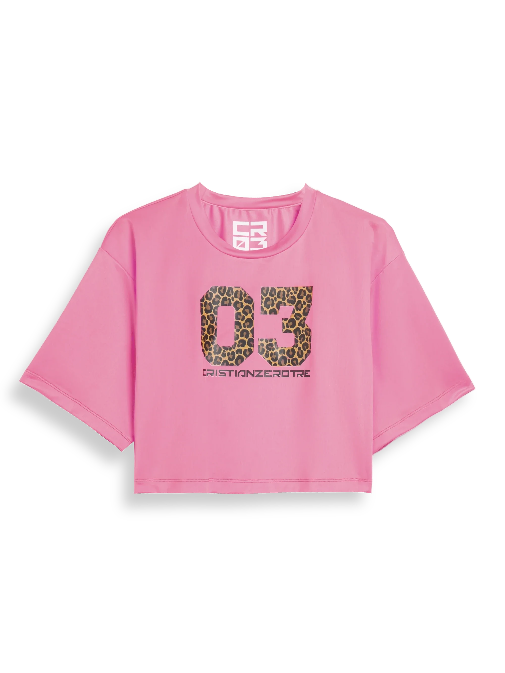 T-Shirt Leopardo 03 Rosa Corto