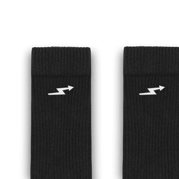 Schwarze Socken mit Blitzlogo